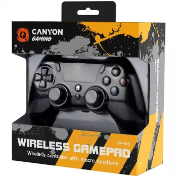 Canyon Gaming belaidis žaidimų pultas GP-W5 su jutikliniu kilimėliu, skirtas PS4, juodas