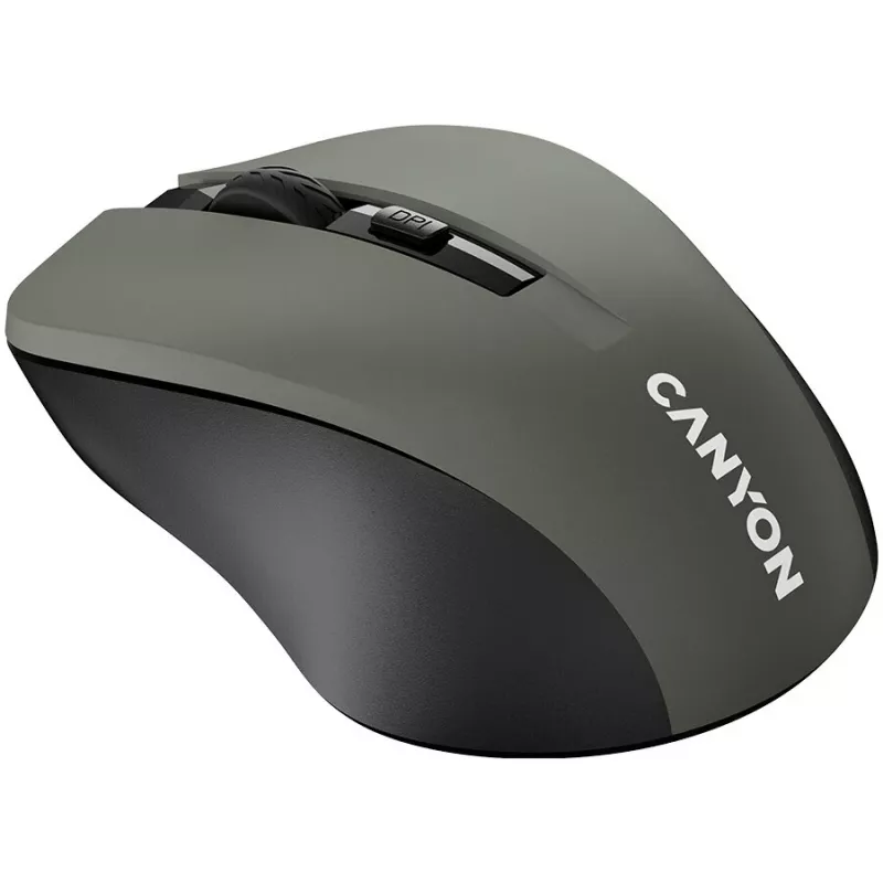 CANYON MW-1 belaidė optinė pelė – 2,4 GHz, 1600 DPI, pilka