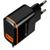 Canyon sieninis įkroviklis su USB Type-C kabeliu, 2.1A, juodas
