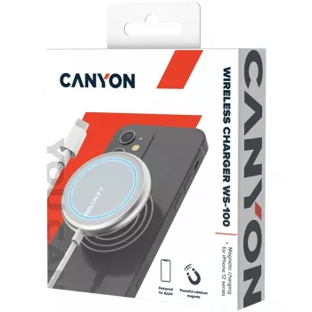 Canyon Wireless Charger WS-100 Sidabrinis