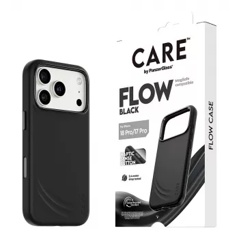 CARE by PanzerGlass Flow Case juodas su MagSafe, skirtas iPhone 17 Pro