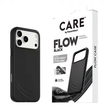 CARE by PanzerGlass Flow dėklas iPhone 17 Pro Max juodas MagSafe (CR81975)