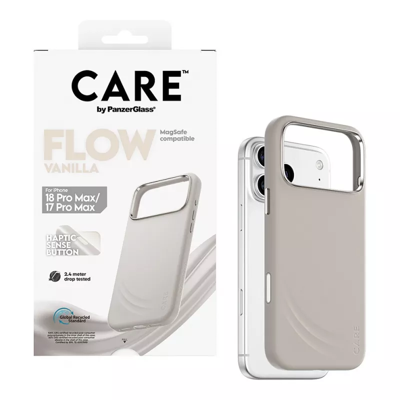 CARE by PanzerGlass Flow Case Vanilla su MagSafe, skirtas iPhone 17 Pro Max