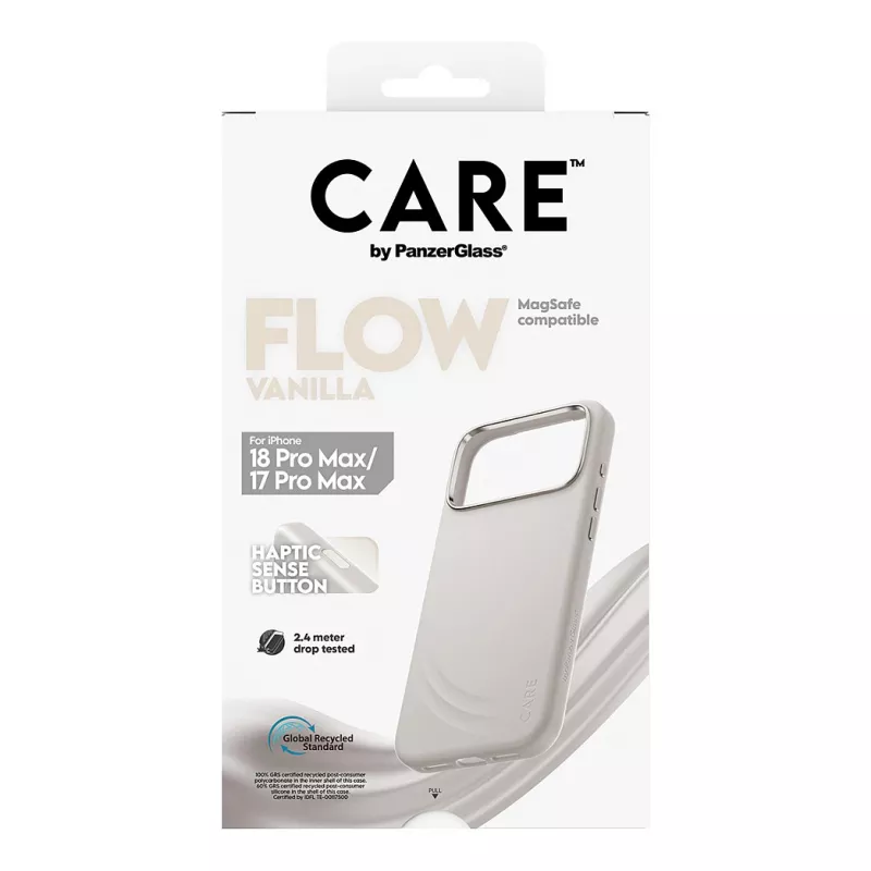 CARE by PanzerGlass Flow Case Vanilla su MagSafe, skirtas iPhone 17 Pro Max