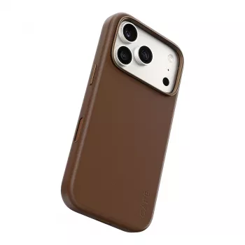 CARE by PanzerGlass Solo vegano odos dėklas rudas su MagSafe, skirtas iPhone 17 Pro