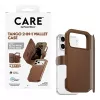 CARE by PanzerGlass Tango 2-in-1 dėklas su pinigine, rudas, su MagSafe, iPhone 17 Pro Max