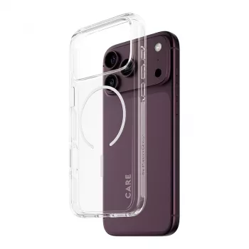 CARE by PanzerGlass Urban Explorer dėklas permatomas su baltu MagSafe, skirtas iPhone 17 Pro Max