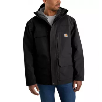 Carhartt Super Dux izoliuota striukė - juoda, vyriškas laisvas kirpimas