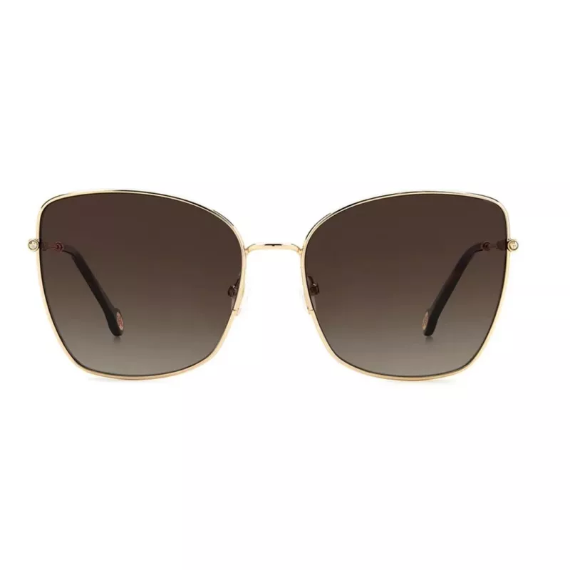 CAROLINA HERRERA HER0133S000 Moteriški Akiniai Nuo Saulės - Juodas Acetato Rėmelis, Pilki Gradientiniai Lęšiai, 59 mm