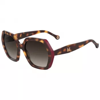 CAROLINA HERRERA HER0181SO63 Moteriški drugelio formos akiniai nuo saulės Havana Ruda Gradient 55mm