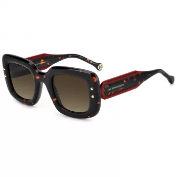 CAROLINA HERRERA HER0313S086 moteriški akiniai nuo saulės Havana/Tortoise Brown Gradient 49mm