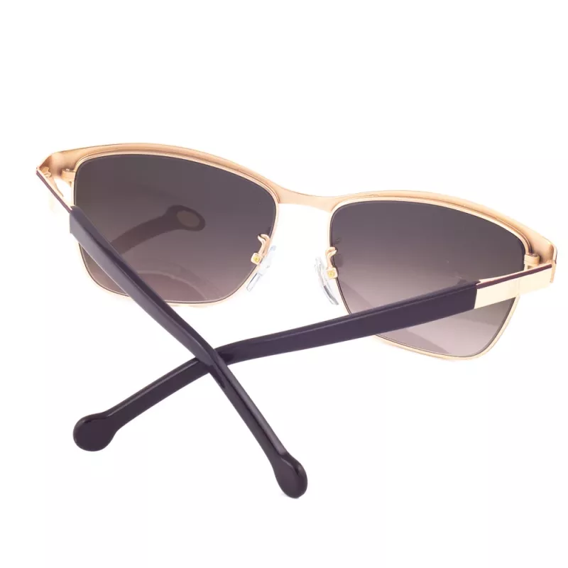 CAROLINA HERRERA SHE069560SL3 Moteriški akiniai nuo saulės - Havana acetato rėmelis, rudi gradientiniai lęšiai, 56 mm