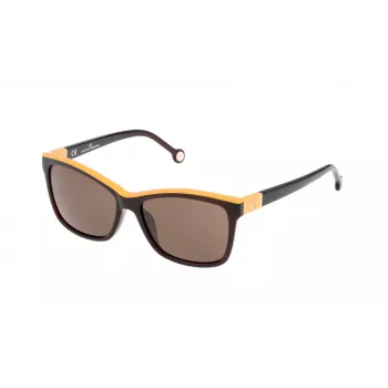 CAROLINA HERRERA SHE598550958 Moteriški Drugelio/Katinės Akies Akiniai Nuo Saulės Havana Vėžlio Rudi Gradientiniai 55mm