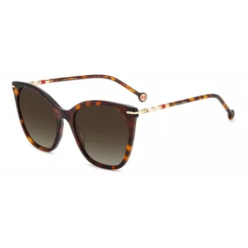 Carolina Herrera Moteriški Akiniai Nuo Saulės HER0091S05L Cat Eye Acetatas Juodi Pilkas Gradientas 56/20/145 mm