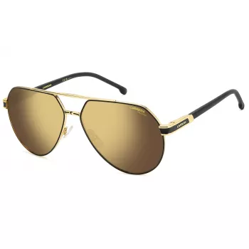 CARRERA 1067/SI vyriški akiniai nuo saulės – pilot kvadratinis rėmelis, juodas acetatas, pilki polikarbonato lęšiai, UV400 apsauga, 62 mm lęšis, 14 mm tiltelis, 145 mm kodinė