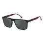 Carrera 8064S-0OIT-Q3 Vyriški stačiakampiai akiniai nuo saulės juodi/pilki 57mm