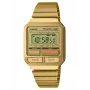 CASIO A120WEG-9AEF Moteriškas Retro Skaitmeninis Laikrodis, 33,5 mm, Auksinis