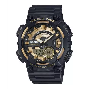 CASIO AEQ110BW-9AVDF Vyriškas analoginis-skaitmeninis laikrodis, 52,2 mm, juodas/baltas