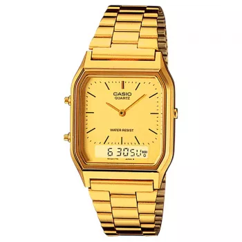 CASIO AQ-230GA-9B Unisex Analoginis-Digitalinis Laikrodis, Auksinis, 38,8 mm