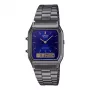 Casio AQ-230GG-2A unisex analoginis-skaitmeninis kvarcinis laikrodis, 38.8mm, gunmetal pilkos spalvos nerūdijančio plieno apyrankė, mėlynas ciferblatas