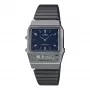 CASIO AQ-800EB-2AEF Unisex analoginis-skaitmeninis laikrodis, 32 mm, mėlynas ciferblatas, sidabrinis tinklelio dirželis