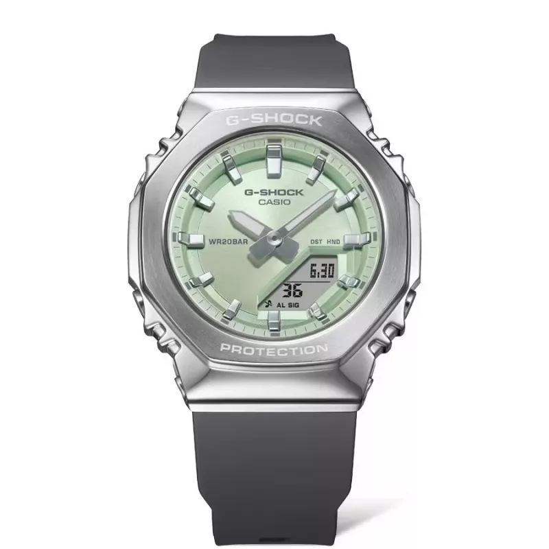 CASIO G-SHOCK GM-S2110-3AER Moteriškas Analoginis-Digitalinis Laikrodis 42,9mm Žalias Resinas/Nerūdijantis Plienas