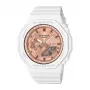 Casio GMA-S2100MD-7AE moteriškas analoginis-skaitmeninis kvarcinis laikrodis, 46.2mm, baltos dervos apyrankė