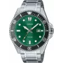 CASIO MDV107D3A2VDF Vyriškas analoginis laikrodis, 42 mm nerūdijantis plienas, žalias ciferblatas, 200 m atsparumas vandeniui