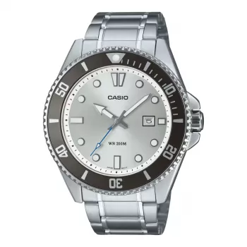 CASIO MDV107D7AVDF Vyriškas nardymo laikrodis 44.2 mm nerūdijančio plieno baltas ciferblatas