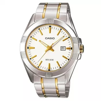 CASIO Vyrų analoginis kvarcinis laikrodis MTP-1308SG-7A nerūdijančio plieno dviejų spalvų 43,5 mm