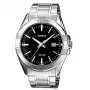 Casio MTP-1308D-1A vyriškas analoginis laikrodis su nerūdijančio plieno apyranke, 43,8 mm, juodas ciferblatas