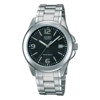 CASIO MTP-1215A-1A Analoginis laikrodis vyrams, 43,3 mm nerūdijančio plieno