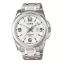 CASIO MTP-1314D-7A Vyriškas analoginis laikrodis iš nerūdijančio plieno su sidabriniu ciferblatu 44,9 mm