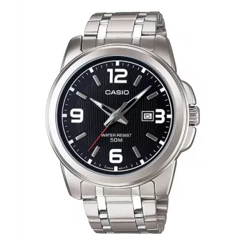 CASIO MTP1314D1AVDF vyrų analoginis kvarcinis laikrodis, 44,9 mm, nerūdijantis plienas