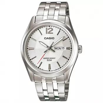 CASIO MTP1335D7AVDF Vyriškas analoginis kvarcinis laikrodis, 44,3 mm, nerūdijantis plienas