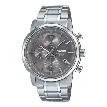 CASIO MTPE510D8AVDF Vyrų analoginis kvarcinis laikrodis 42mm nerūdijančio plieno pilkas ciferblatas