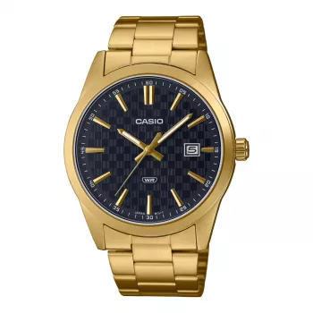 CASIO MTPVD03G1AUDF Vyrų Analoginis Kvarcinis Laikrodis 42mm Nerūdijantis Plienas Aukso Spalvos