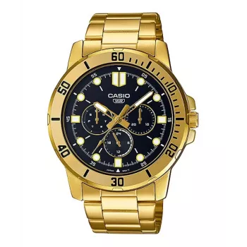 CASIO MTPVD300G1EUD Vyrų analoginis laikrodis 45 mm nerūdijantis plienas aukso spalvos