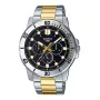 Vyriškas analoginis laikrodis CASIO MTPVD300SG1EU, 45 mm, nerūdijantis plienas, dviejų spalvų sidabras/auksas