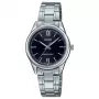 CASIO Moteriškas analoginis kvarcinis laikrodis LTP-V005D-1B2 34mm sidabrinis nerūdijantis plienas