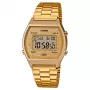 CASIO moteriškas skaitmeninis laikrodis B640WGG-9DF rožinio aukso spalvos nerūdijančio plieno