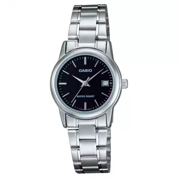 CASIO LTP-V002D-1A Moteriškas analoginis kvarcinis laikrodis, 31 mm nerūdijančio plieno