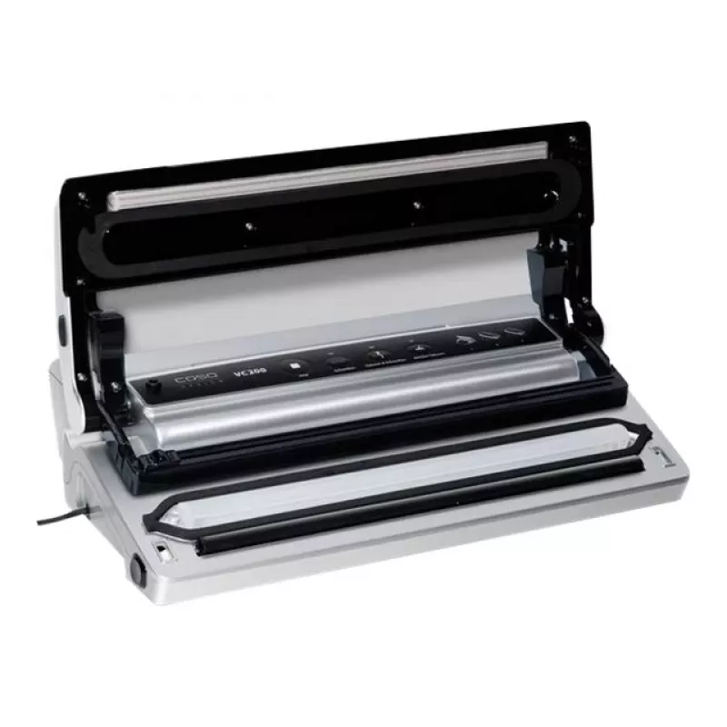 CASO VC200 barinis vakuuminis sandariklis, 120 W, su temperatūros reguliavimu, sidabrinis