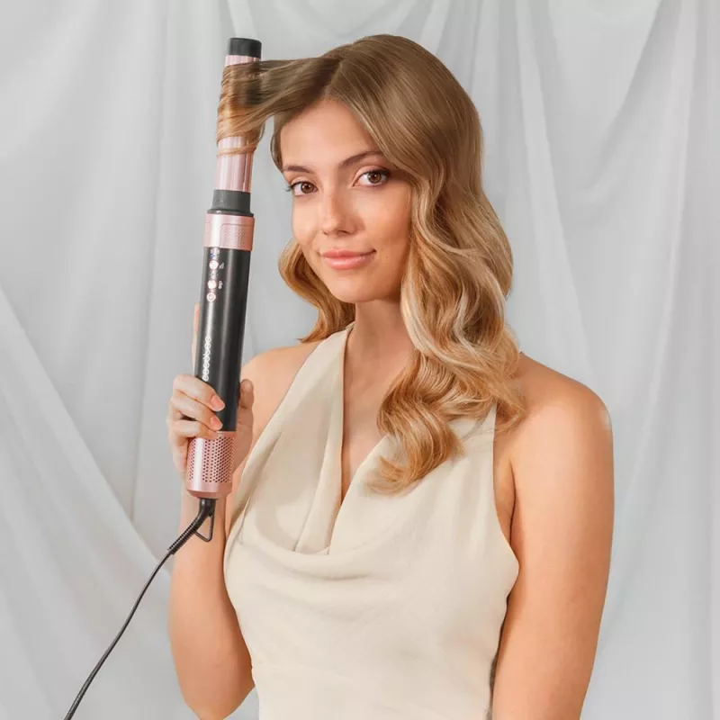 Cecotec Bamba CeramicCare 14-in-1 AirGlam Hot Air Multi-Styler Black