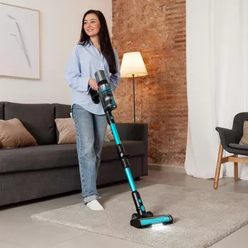 Cecotec Conga Rockstar 2500 Thunder Pet Flex laidinis dulkių siurblys 400W 33,6V 65min juodas/mėlynas