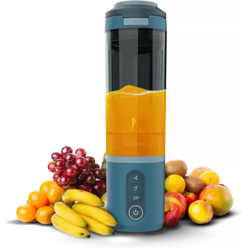 Cecotec Power Titanium Shake2Go nešiojamasis blenderis, 180 W, BPA-Free indas, 0,6 L, Lagoon