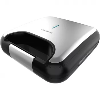 CECOTEC Rock'nToast Classic+ Sandwich Maker (Stainless Steel/Black, 800 W, for 2 Persons)