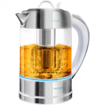 CECOTEC ThermoSense 370 Clear elektrinis virdulys (nerūdijantis plienas / permatomas, 2200 W, 1,7 L)