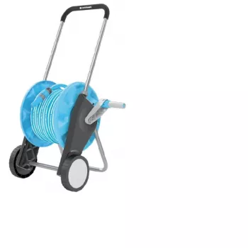 CELLFAST Compact 3/4 inch 20m Mobile Hose Cart with Hose, Grey/Orange