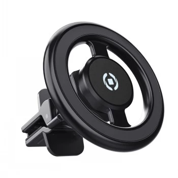 CELLY GHOSTMAGPRO MagSafe automobilio laikiklis – magnetinis ventiliacijos laikiklis, 360° sukimasis, juodas (GHOSTMAGPROBK)